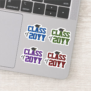 Adesivo Graduação de Tipografia Elegante Moderna