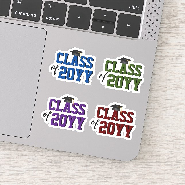 Adesivo Graduação de Tipografia Elegante Moderna (Detalhe)