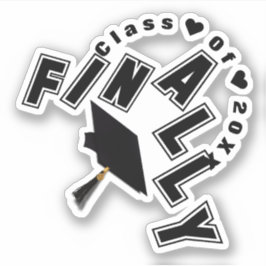 Adesivo Graduação finalmente graduada