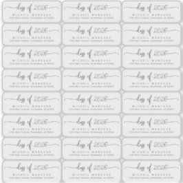 Adesivo Graduação Limpar Rótulos de Endereço de Retorno Tr