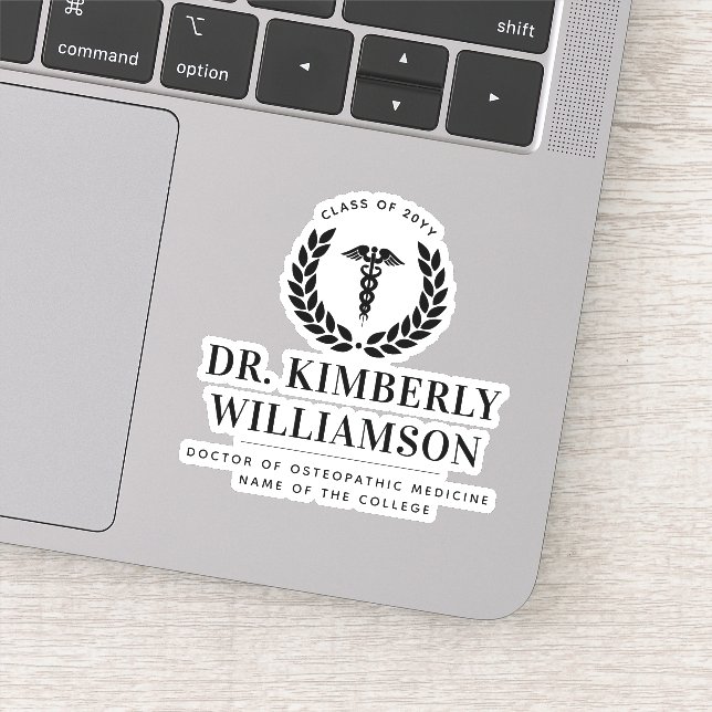 Adesivo Graduação Personalizada da Faculdade de Medicina M (Detalhe)