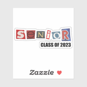 Adesivo Graduação Vintage Senior 2023, Turma de 2023