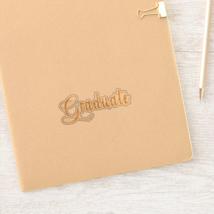 Adesivo Graduate gold script