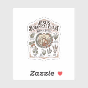 Adesivo Gráfico Botânico de Jesus Plantas Bíblicas Jesus B