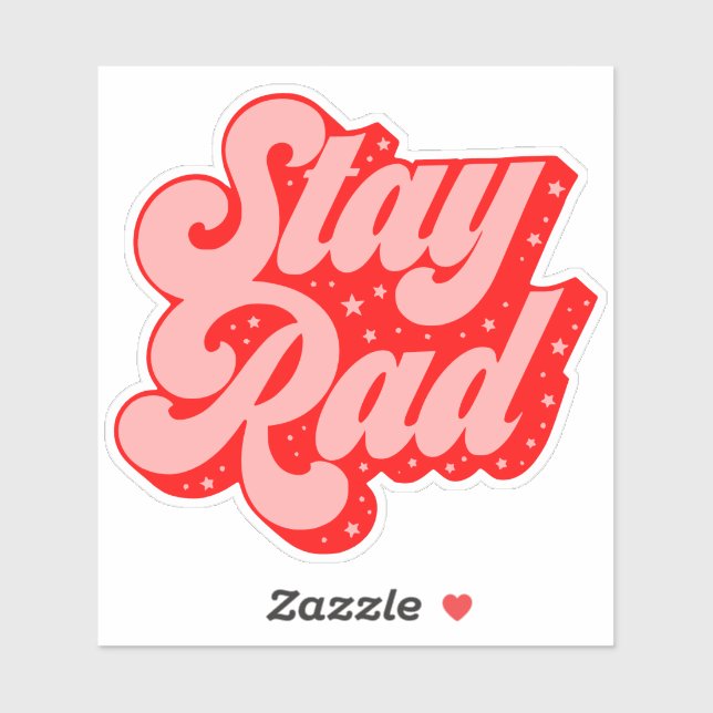 Adesivo Gráfico de 4 Polegadas Stay Rad (Folha)