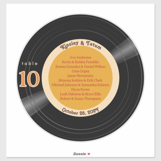 Adesivo Gráfico de Assentos Laranja De Álbum De Vinilo De  (Folha)