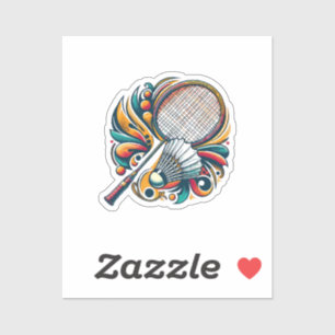Adesivo Gráfico de Badminton