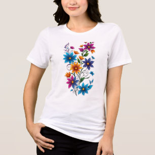 Adesivo Gráfico de Buquê Floral Colorido