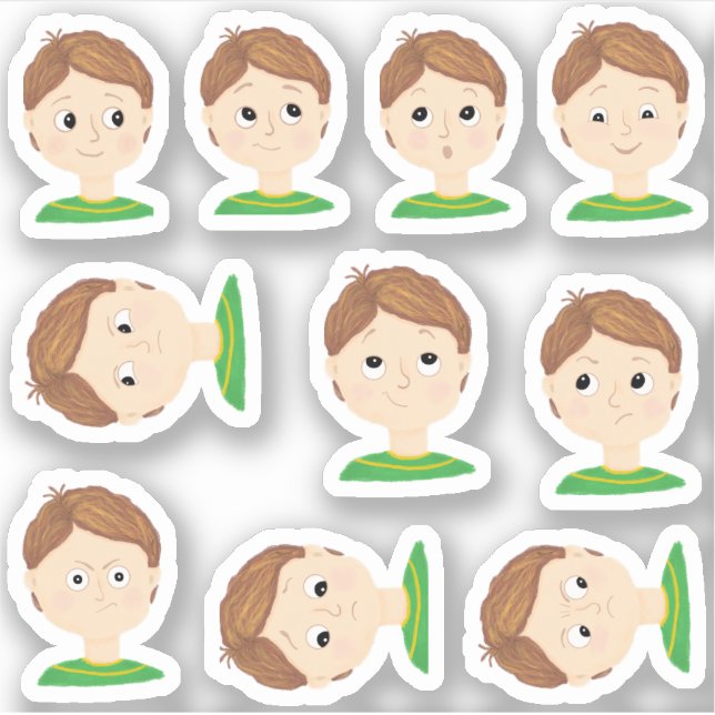 Adesivo Gráfico de Emoções de Meus Sentimentos (Frente)