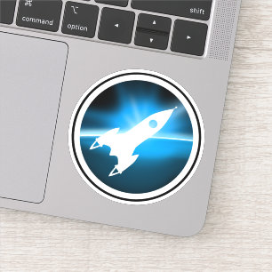 Adesivo Gráfico de Entrega do Foguete Retro