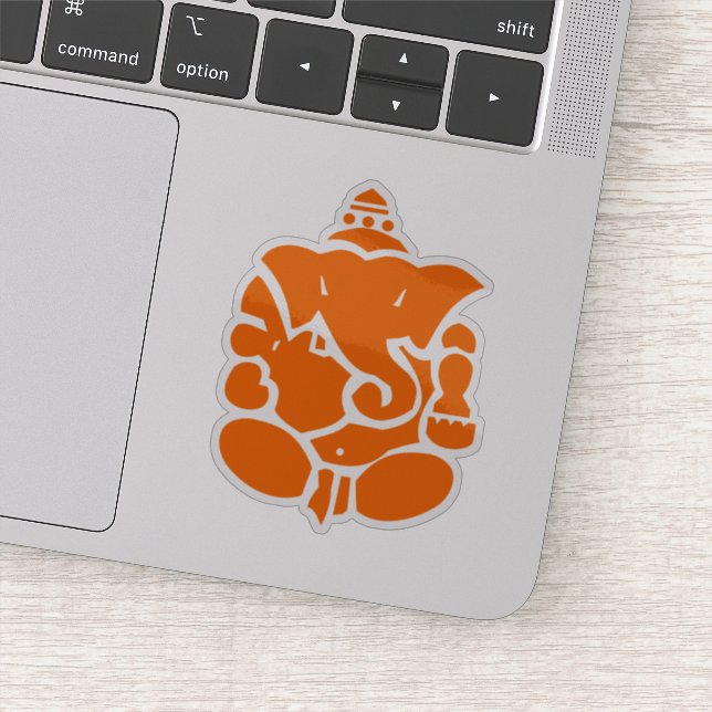 Adesivo Gráfico de Ganesha Laranja (Detalhe)