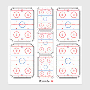 Adesivo Gráfico do Jogo de Hockey com Diagrama de Coluna d