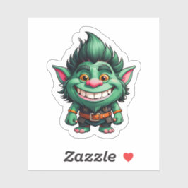 Adesivo Gráfico feliz de Chibi Troll