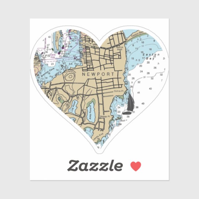 Adesivo Gráfico náutico RI de Newport (Folha)