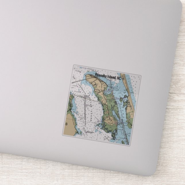 Adesivo Gráfico NC da Ilha Roanoke (Detalhe)