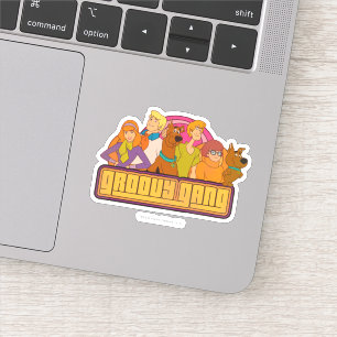 Adesivo "Gráfico retro dos desenhos animados do grupo