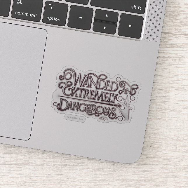 Adesivo Gráfico Wanded E Extremamente Perigoso - Branco (Detalhe)