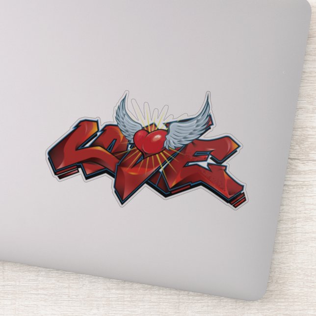 Adesivo Grafite Love Vinyl Sticker tem uma vibração de hip (Detalhe)
