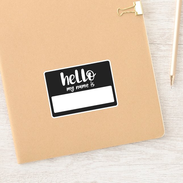 Adesivo Grafite Olá Meu Nome (Notebook)