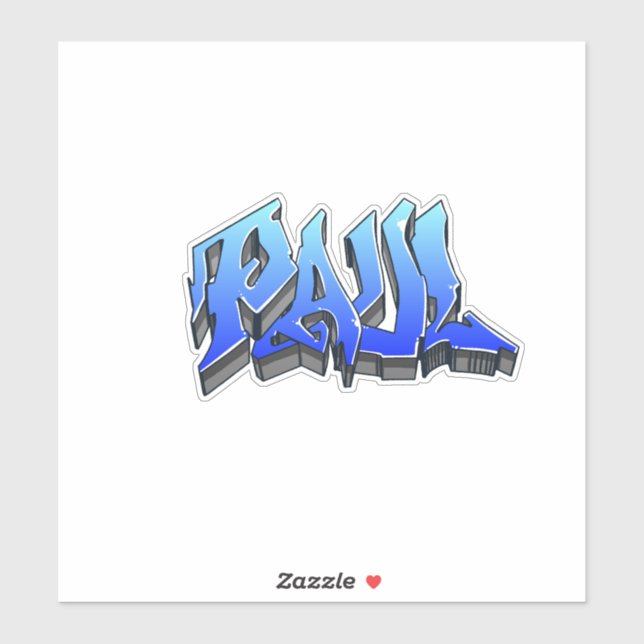 Adesivo Grafite "Paul" com corte personalizado (Folha)