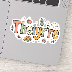 Adesivo Gramática Divertida: Theiyr're Their There They're