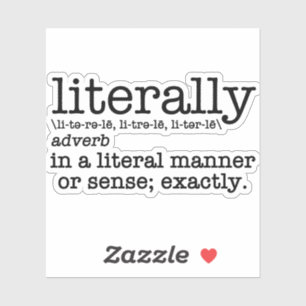 Adesivo Gramática em Inglês de Definição Literária