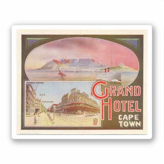 Adesivo Grand Hotel Cape Town South Africa Sticker