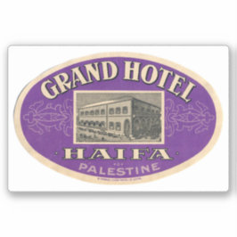 Adesivo Grand Hotel Haifa Palestina