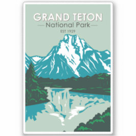 Adesivo Grand Teton National Park Wyoming Jackson Hole