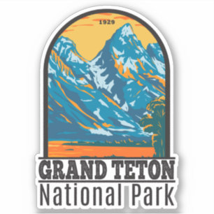 Adesivo Grand Teton National Park Wyoming Vintage