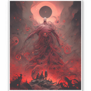 Adesivo Grande Demônio Criador Dark Fantasy Horror
