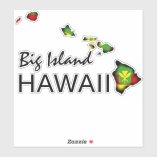 ADESIVO GRANDE ILHA - ILHAS KANAKA MAOLI HAWAII BLK