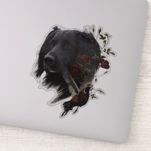 Adesivo Grande Munsterlander com faisão