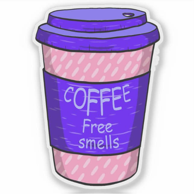 Adesivo Grande Xícara De Café X (Frente)