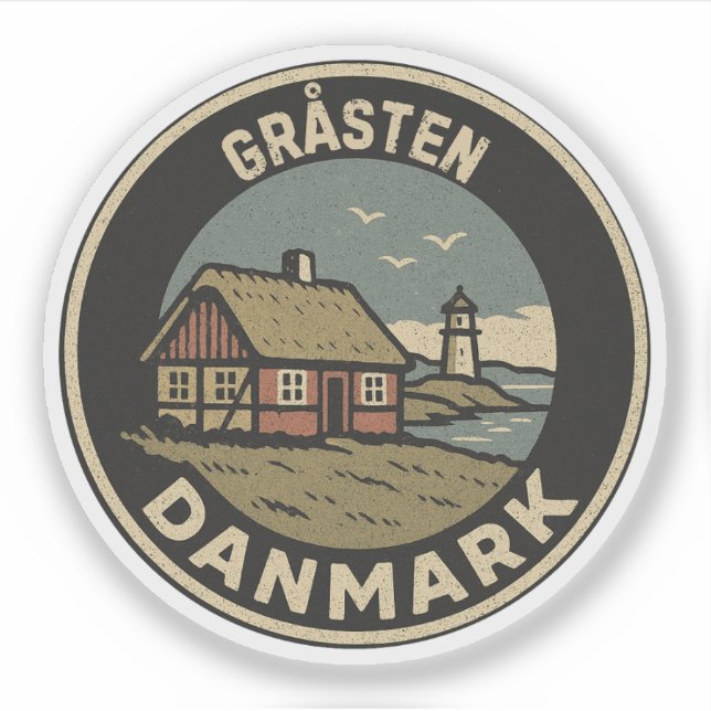 Adesivo Gråsten, Dinamarca Dinamarca  (Frente)
