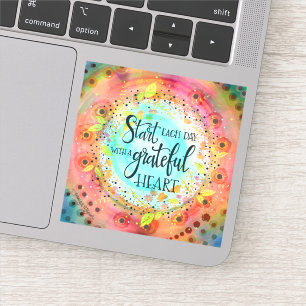 Adesivo "Grateful Heart" inspiracional