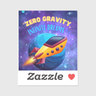 Adesivo Gravidade zero, sonhos infinitos
