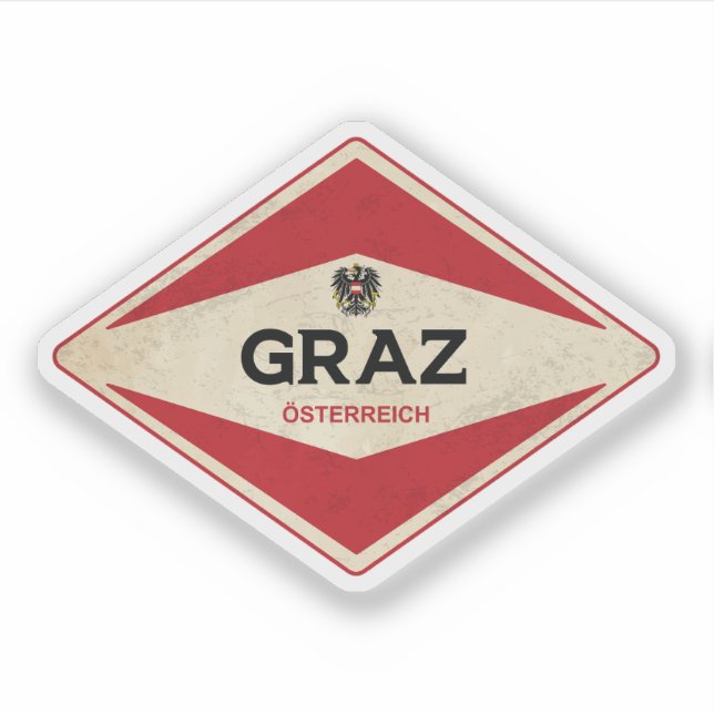 Adesivo Graz Austria Vintage (Frente)