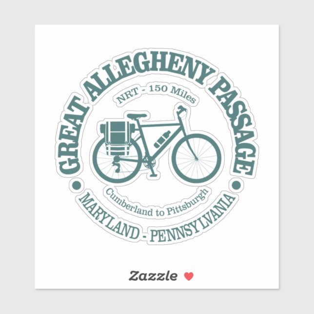 Adesivo Great Allegheny Passage (cycling) (Folha)