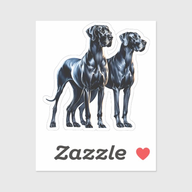 Adesivo Great Danes Watercolor (Folha)