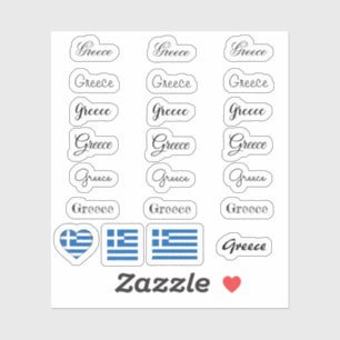 Adesivo Grécia de script Elegante e Sinalizador Grego /co