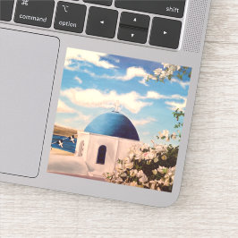 Adesivo Grécia Santorini Vinheta-Viagem do-Vinilo