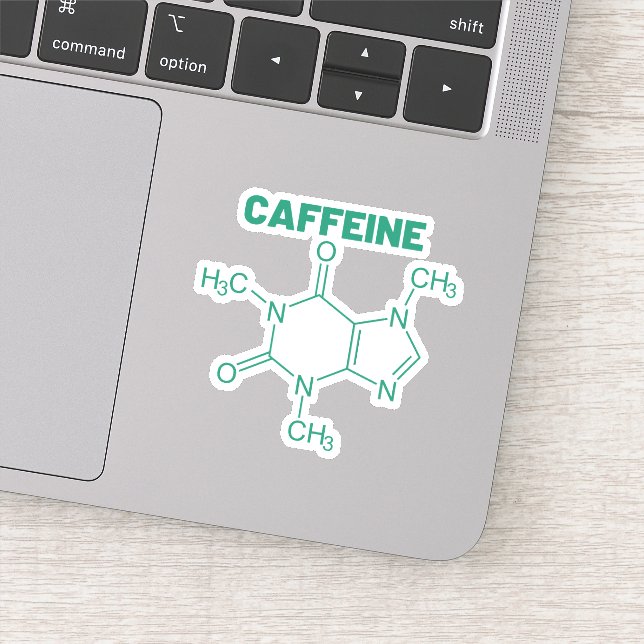 Adesivo Green Caffeine Molecule (Detalhe)