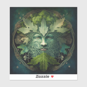 Adesivo Green Man Mandala Fantasy Art