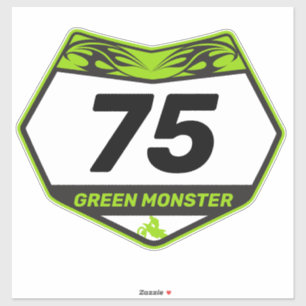 Adesivo GREEN MONSTER dirtbibike numererplate Vinyl Sticke