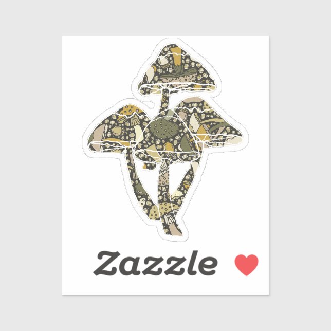 Adesivo Green mushrooms (Folha)