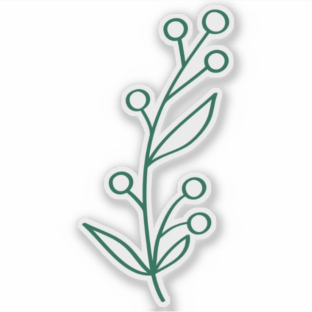 Adesivo Green Outline Berry Custom Cut  (Frente)