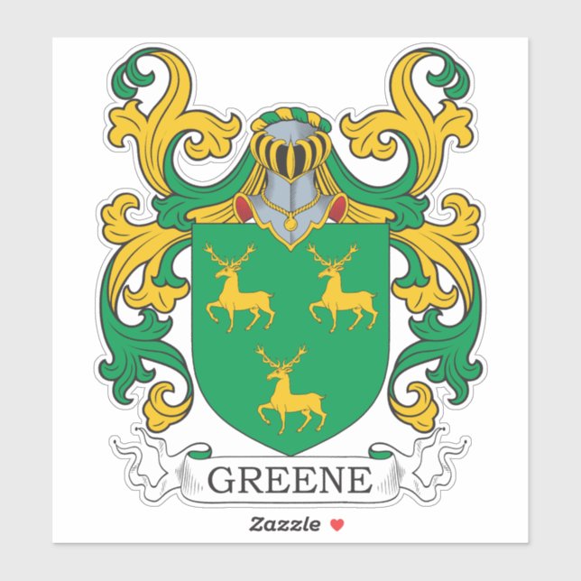 Adesivo Greene Family Crest (Folha)
