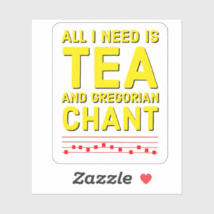 Adesivo Gregoriano Chant Tea Engraçado Católico Tradiciona