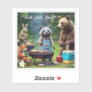Adesivo "Grillin' com Amigos"